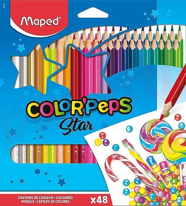 Creioane colorate 48culori/set, Color Peps Maped