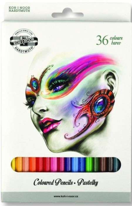 Creioane colorate 36culori/set, Fantasy Koh-I-Noor
