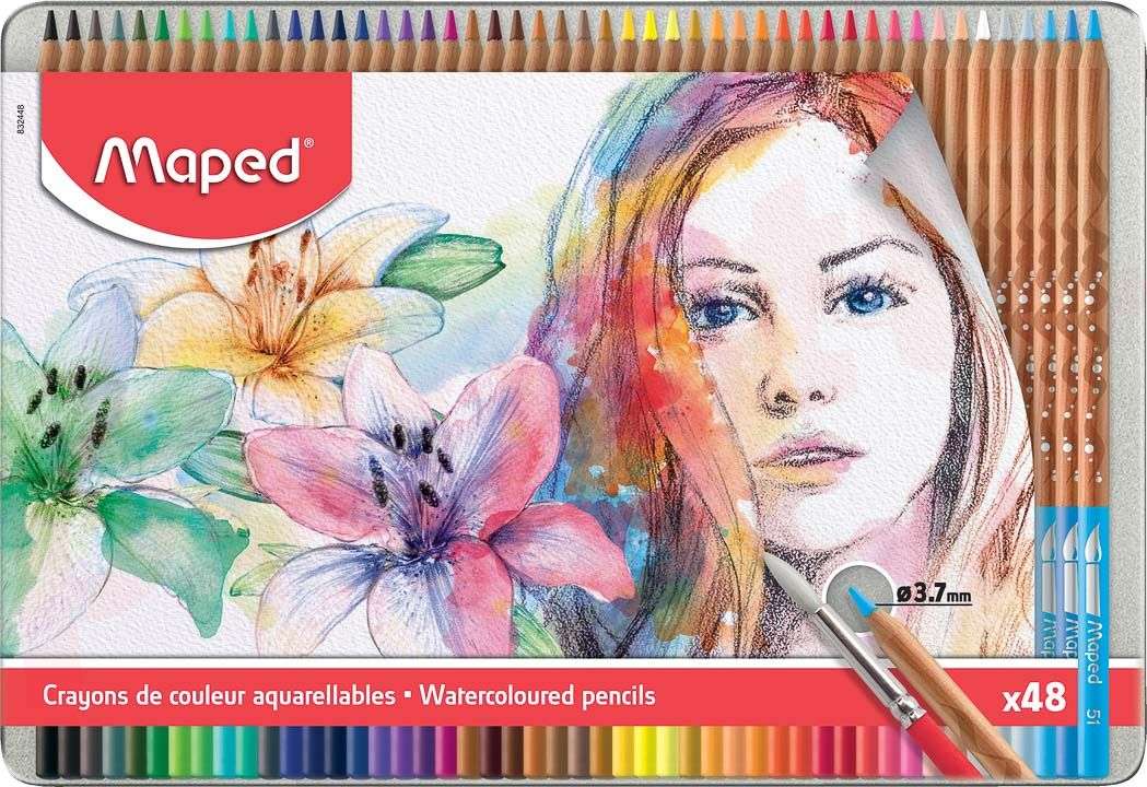 creioane colorate acuarela maped