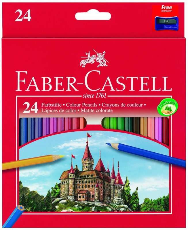 Creioane colorate 24 culori/set Faber-Castell