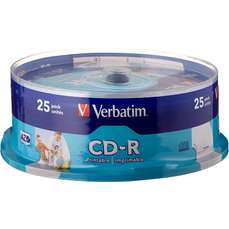 CD-R 80minute, 52x, 25 buc/bulk, printabil, Azo Verbatim