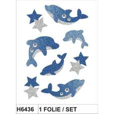 Sticker Magic delfini cu bijuterie, 1folie/set, H6436 HERMA