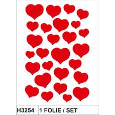 Sticker Magic inimioare, imitatie piatra, 1folie/set, H3254 HERMA