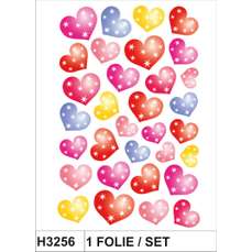 Sticker Magic cu inimioare colorate si buline, 1folie/set, H3256 HERMA