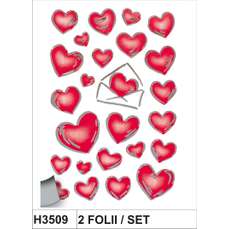 Sticker Décor cu inimioare si scrisori, 2folii/set, H3509 HERMA