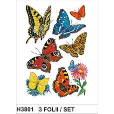 Sticker Decor cu fluturi, 3folii/set, H3801 HERMA