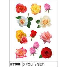 Sticker Décor cu trandafiri, 3folii/set, H3308 HERMA