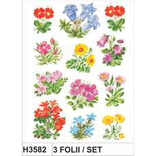 Sticker Décor flori de munte, 3folii/set, H3582 HERMA