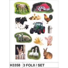Sticker Décor cu animale domestice, 3folii/set, H3358 HERMA