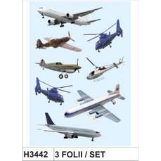 Sticker Decor cu avioane, 3folii/set, H3442 HERMA