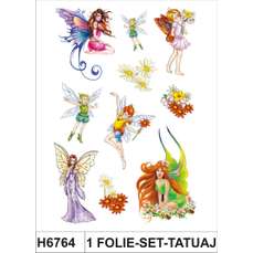 Sticker Tatuaj colour art, cu zane, 1folie/set, H6764 HERMA