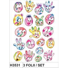 Sticker Decor cu fete colorate, 3folii/set, H3531 HERMA