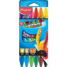Creioane colorate cerate pe baza de ulei, 12culori/set, Color Peps Oil Pastels Maped