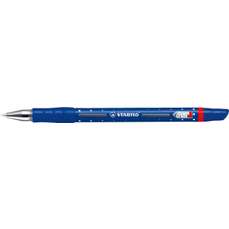 Pix cu capac, albastru, corp albastru, varf 0,4mm, Exam Grade Stabilo