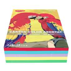 Carton color asortat 5 culori intens, A4, 160g/mp, 250coli/top, Daco, CN160