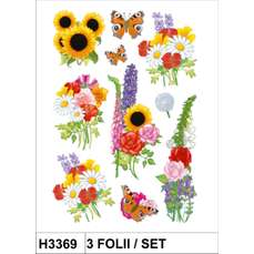 Sticker Decor flori, 3folii/set, H3369 HERMA
