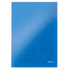 Caiet A4, 80file, dictando, coperta carton, albastra, Wow Leitz