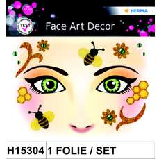 Sticker Face art - decor pentru fata, Honey Bee, 1folie/set, H15304 HERMA