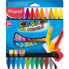 Creioane colorate cerate pe baza de ulei, 18culori/set, Color Peps Oil Pastels Maped