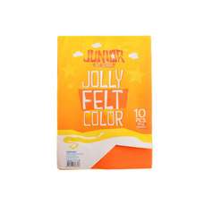 Fetru A4, portocaliu, 180g/mp, 10buc/set, Junior J135 026