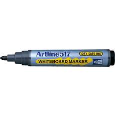 Whiteboard marker negru, varf 2,0 mm, Artline 517