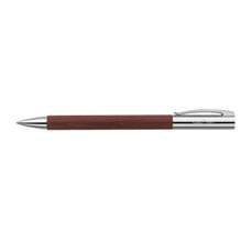 Pix retractabil, negru, corp maro, varf 0,7mm,  Pearwood Ambition Faber Castell