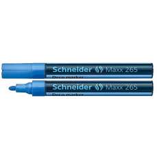 Permanent marker cu creta lichida albastru, varf 3,0 mm, Maxx 265 Schneider