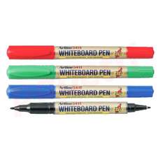 Whiteboard marker 4 buc/set (albastru, negru, rosu, verde), cu 2 varfuri 0,4/1,0 mm, Artline 541T