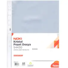 File de protectie A4, cristal, transparente, 75 mic, 100/set, Noki
