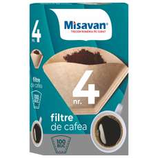 Hartie filtru cafea, nr.4, 100buc/cutie, MSV