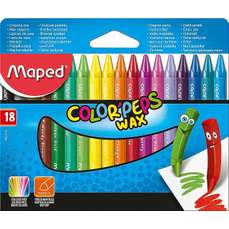 Creioane colorate cerate, 18culori/set, Color Peps Wax Maped
