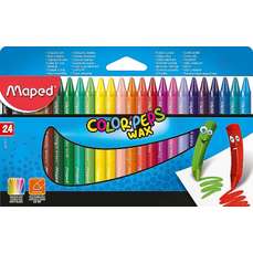 Creioane colorate cerate, 24culori/set, Color Peps Wax Maped
