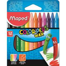 Creioane colorate cerate, 12culori/set, Color Peps Mini Wax Maped