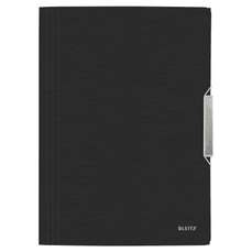 Mapa de plastic cu elastic A4, negru satin, Style Leitz