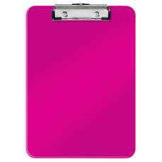 Clipboard simplu roz metalizat A4, plastic rigid, Wow Leitz
