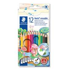 Creioane colorate cu guma, 12culori/set, Noris Staedtler
