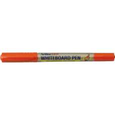 Whiteboard marker portocaliu, cu 2 varfuri 0,4/1,0 mm, Artline 541T