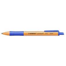 Pix retractabil, albastru, corp portocaliu, varf 0,5mm, 603041 Stabilo
