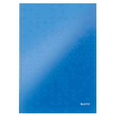 Caiet A4, 80file, matematica, coperta carton, albastru, Wow Leitz