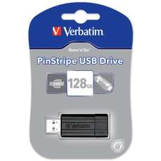 Memorie USB 2.0, 128GB, negru, PinStripe Verbatim 49071