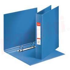 Caiet mecanic A5, 2 inele, albastru Vivida, cotor 35mm, coperta carton plastifiat, Standard Vivida Esselte