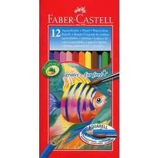 Creioane colorate acuarela, 12culori/set, Faber Castell-FC114413