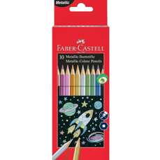Creioane colorate metalizate, 10culori/set, Faber Castell-FC201583