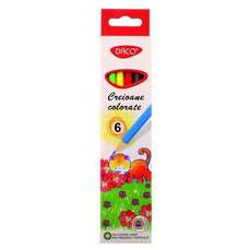 Creioane colorate 6culori/set, Daco CC306H