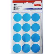 Etichete autoadezive rotunde, diam.32mm, 60buc/set, 5coli/set, albastru, Tanex
