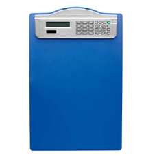Clipboard simplu albastru A4, cu calculator, Alco