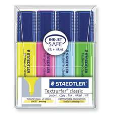 Textmarker 4 culori/set (galben, roz, albastru, verde), Classic Staedtler