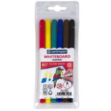 Whiteboard marker 6 buc/set (albastru, negru, rosu, verde, maro, galben), varf 2,0 mm, 2507 Centrope