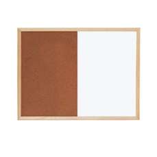 Whiteboard magnetic cu panou pluta, 60cm x 90cm, Combi Visual