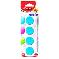 Magneti, 27mm, culoare albastru, 4buc/set, Maped